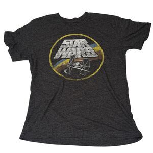 Star Wars Shirt Large M Official Tie Fighter X Wing  Grey Top Vintage Style